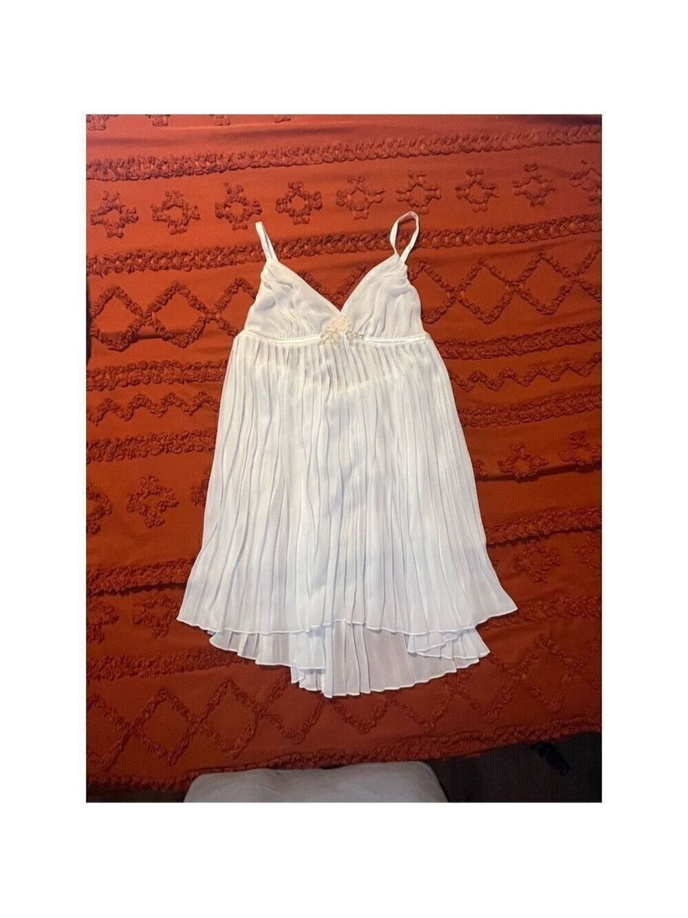 White mini spaghetti straps, panty, brand, new with tags, sexy Teddy nightie. Sz - Picture 3 of 16